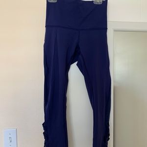Lululemon High Waisted Leggings with Mesh Sides